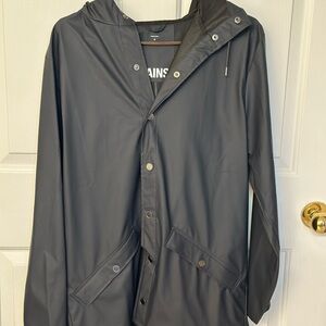 Rains Navy Raincoat Small
